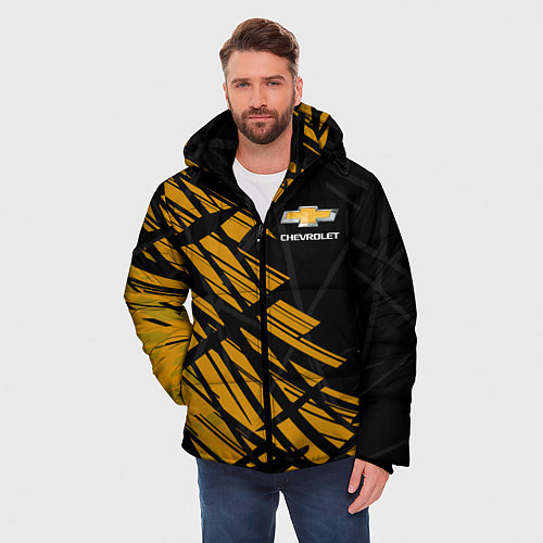 Мужская зимняя куртка Chevrolet, Шевроле / 3D-Черный – фото 3