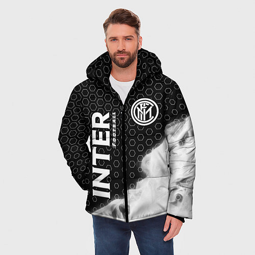 Мужская зимняя куртка INTER Football Пламя / 3D-Черный – фото 3