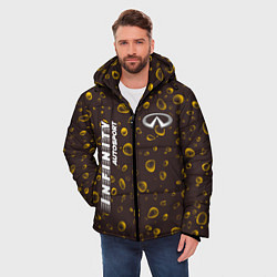 Куртка зимняя мужская ИНФИНИТИ Infinity Autosport Капли, цвет: 3D-черный — фото 2