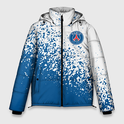 Мужская зимняя куртка Psg синие брызги / 3D-Красный – фото 1