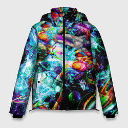Куртка зимняя мужская Красочный космос, цвет: 3D-светло-серый
