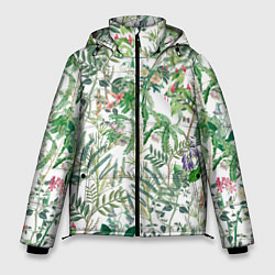 Мужская зимняя куртка Цветы Летний Ботанический Букет