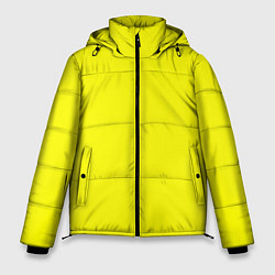 Мужская зимняя куртка Однотонный неоновый лимонный желтый тон
