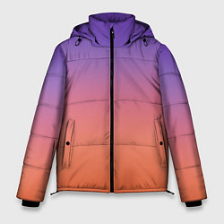 Мужская зимняя куртка Трендовый красно-фиолетовый градиент