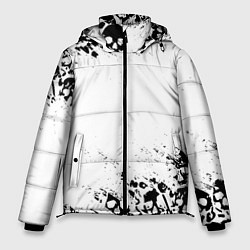 Куртка зимняя мужская Выцветшие потёртости SKULLS, цвет: 3D-черный