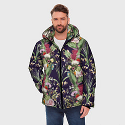 Куртка зимняя мужская Цветы В Букетах, цвет: 3D-черный — фото 2
