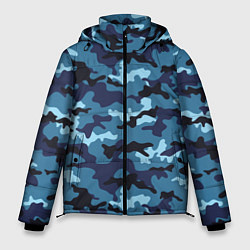 Мужская зимняя куртка Камуфляж Тёмно-Синий Camouflage Dark-Blue