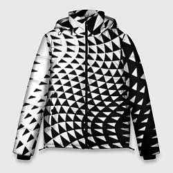Куртка зимняя мужская Минималистический авангардный паттерн, цвет: 3D-светло-серый