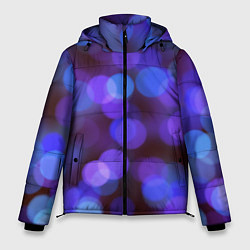 Куртка зимняя мужская Фиолетовые блики боке, цвет: 3D-светло-серый