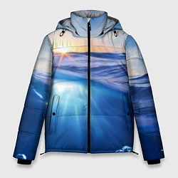 Куртка зимняя мужская Грань между небом и водой, цвет: 3D-красный