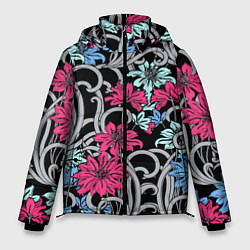 Мужская зимняя куртка Цветочный летний паттерн Fashion trend