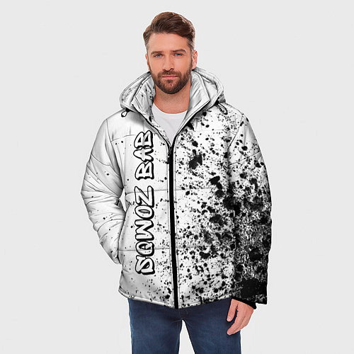 Мужская зимняя куртка Рэпер Sqwoz Bab в стиле граффити / 3D-Черный – фото 3