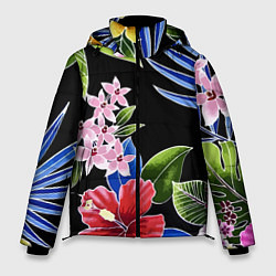 Куртка зимняя мужская Floral vanguard composition Летняя ночь Fashion tr, цвет: 3D-черный