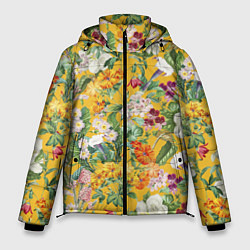 Куртка зимняя мужская Цветы Солнечное Лето, цвет: 3D-светло-серый