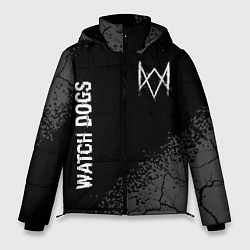 Куртка зимняя мужская Watch Dogs Glitch на темном фоне, цвет: 3D-черный