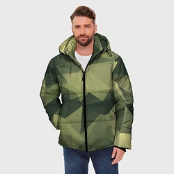 Куртка зимняя мужская 3д полигоны - камуфляж, цвет: 3D-красный — фото 2