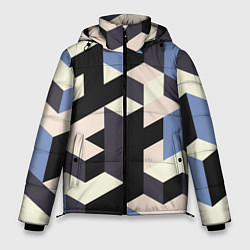 Куртка зимняя мужская Изометрическая Мозаика, цвет: 3D-светло-серый