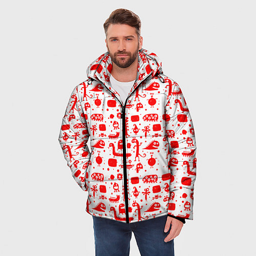 Мужская зимняя куртка RED MONSTERS / 3D-Светло-серый – фото 3