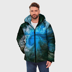 Куртка зимняя мужская Неоновые краски - Синий, цвет: 3D-красный — фото 2