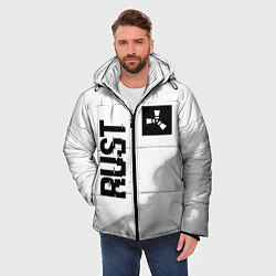 Куртка зимняя мужская Rust Glitch на светлом фоне, цвет: 3D-черный — фото 2