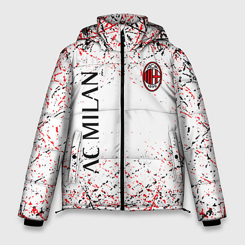 Мужская зимняя куртка Ac milan logo / 3D-Красный – фото 1