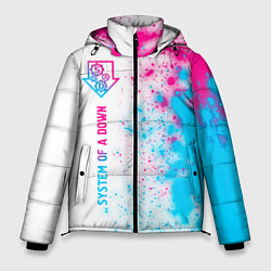 Куртка зимняя мужская System of a Down Neon Gradient, цвет: 3D-черный
