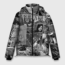 Куртка зимняя мужская Mass effect comix, цвет: 3D-черный