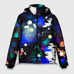Куртка зимняя мужская Avant-garde futuristic composition, цвет: 3D-красный