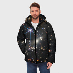 Куртка зимняя мужская NASA: Скопление Галактик, цвет: 3D-красный — фото 2
