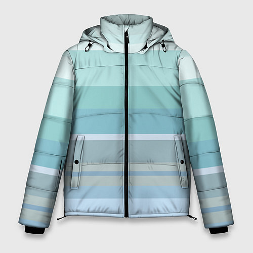 Мужская зимняя куртка Морские линии / 3D-Светло-серый – фото 1