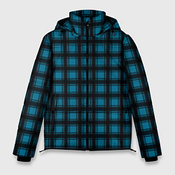 Мужская зимняя куртка Black and blue plaid