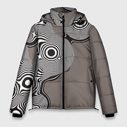 Мужская зимняя куртка Абстрактные круги-линии