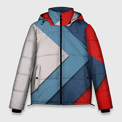 Мужская зимняя куртка Абстрактная геометрия - Синий
