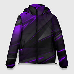 Куртка зимняя мужская Geometry Черный и фиолетовый, цвет: 3D-черный