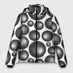 Куртка зимняя мужская Объёмные шары - текстура, цвет: 3D-светло-серый