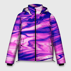 Мужская зимняя куртка Розово-фиолетовый мраморный узор