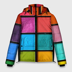 Мужская зимняя куртка Абстрактный набор красок-паттернов