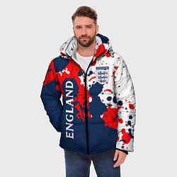 Куртка зимняя мужская Сборная Англии Краска, цвет: 3D-красный — фото 2