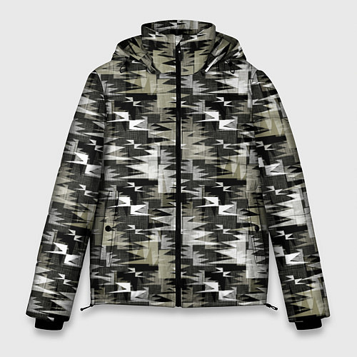 Мужская зимняя куртка Абстрактный камуфляжный / 3D-Светло-серый – фото 1