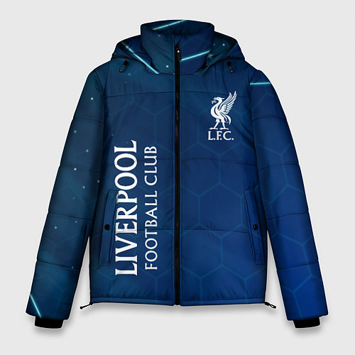 Мужская зимняя куртка Liverpool Соты Абстракция / 3D-Красный – фото 1