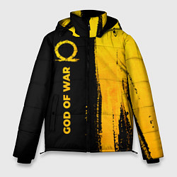 Куртка зимняя мужская God of War - gold gradient: по-вертикали, цвет: 3D-черный