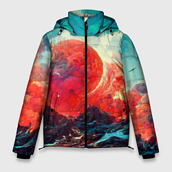 Куртка зимняя мужская Огненный шторм, цвет: 3D-красный