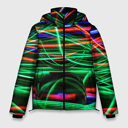 Мужская зимняя куртка Абстрактное множество цветных линий