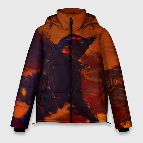 Мужская зимняя куртка Берсерк Гатс Прорыв Через Огнь / 3D-Красный – фото 1