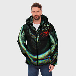 Куртка зимняя мужская Берсерк Гатс В Плаще, цвет: 3D-светло-серый — фото 2