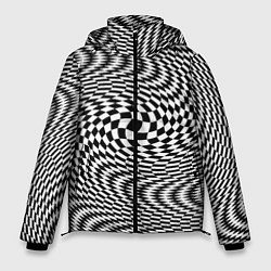 Мужская зимняя куртка Гипнотическая спираль - оптическая иллюзия