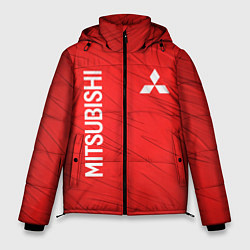 Куртка зимняя мужская Mitsubishi sport - абстракция, цвет: 3D-красный