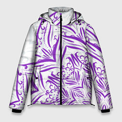 Куртка зимняя мужская Бесконечность мандал, цвет: 3D-светло-серый