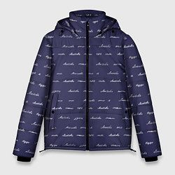 Куртка зимняя мужская Сиреневая любовь, цвет: 3D-светло-серый