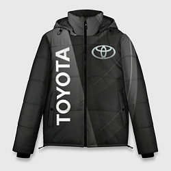 Куртка зимняя мужская Toyota - серая абстракция, цвет: 3D-черный